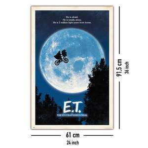 Affiche ET The Extra-Terrestrial (US) avec cadre noir, art mural en papier - Product Image 3