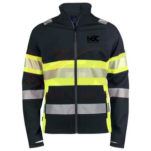 Vêtements de travail de sécurité réfléchissants Vestes à capuche à glissière Hommes Sécurité Sécurité Manches longues Construction Hoodies .. - Product Image 1