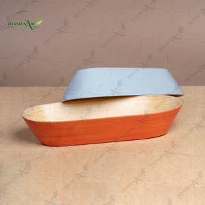 Plateau à sushi artisanal en bambou écologique et durable, finition laquée, léger, durable, imperméable, personnalisable - Product Image 5