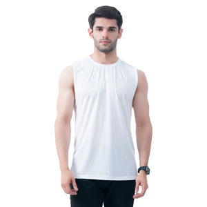 Camiseta sin mangas de algodón 100% para hombre, ropa de gimnasio de alta calidad con estampado 3D, estilo muscular informal para entrenamiento, Color sólido - Product Image 1