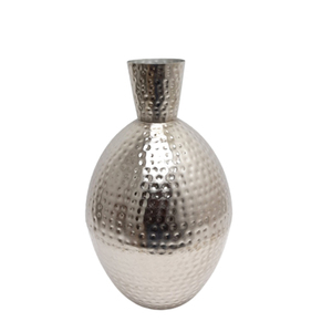 Vaisselle de conception fantaisie Vase à fleurs en aluminium décoratif finition argentée pour la décoration de la maison et du mariage Vase en métal - Product Image 4