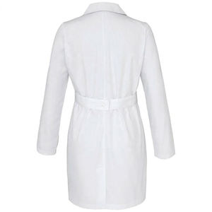 Bata de laboratorio de hospital para mujer de algodón blanco de alta calidad con diseño de moda Impresión de logotipo personalizado Enfermera impermeable - Product Image 6