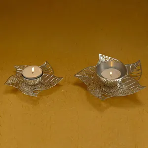 Bougie en métal de vente chaude Tealight Made India Festival - Product Image 2