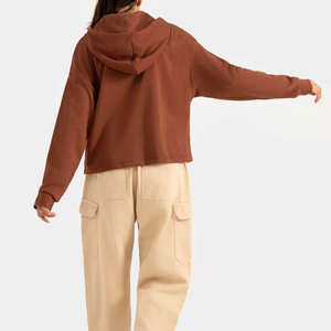 Precio de fábrica personalizado Ropa de mujer Tallas grandes Sudaderas con capucha Sudaderas Ropa deportiva Ajuste regular Transpirable Mujer Sudaderas con capucha Pullover - Product Image 5