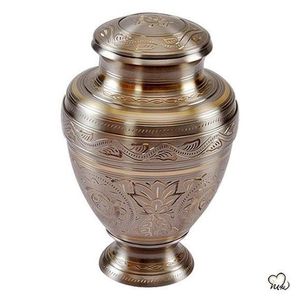 Large Capacity Brass Cremation Urns with Secure Screw-on Lids and Beautiful <b>Engraving</b> for Ashes Storage and Tribute - Product Image 2