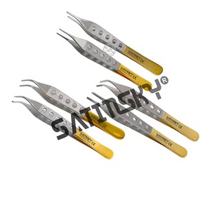 Lot de 6 pinces Adson demi-dorées, instruments chirurgicaux manuels pour tissus marron - Product Image 6