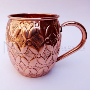 Artesanía india con precios bajos Mule Mug Pulido en relieve con mango de cobre para agua potable con alta calidad - Product Image 2