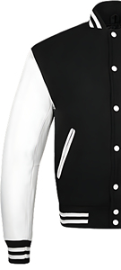 แจ็กเก็ตเบสบอลถนนสูง OEM สำหรับผู้ชายคอมโบหนัง PU ขนแกะทนทานพร้อมโลโก้ออกแบบได้ตามต้องการ - Product Image 4