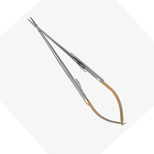 Pemegang jarum mikro baja tahan karat 9 CM kualitas tinggi Forceps lurus 9 CM pemegang jarum bedah castlejo pemegang jarum <span class=keywords><strong>TC</strong></span> - Product Image 1