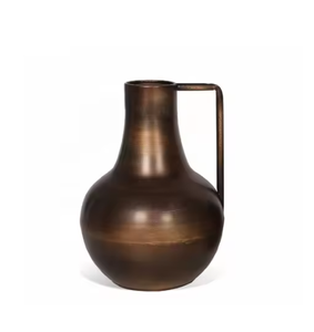 Dernière collection de pots design d'usine Jardinières de jardin d'intérieur finies en or Décoration d'entrée Jardinières Conteneurs de plantes - Product Image 5