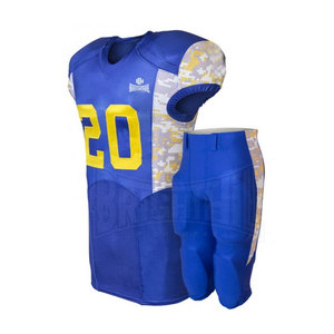 Uniformes de football américain de qualité Conceptions personnalisées Impression Matériaux d'amidons sublimés Lycra 325 GSM Respirant American F - Product Image 1