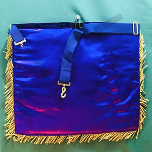 ผ้ากันเปื้อนฟรีเมสันปักมือพร้อมพู่สีทอง ชุดเครื่องราชอิสริยาภรณ์ Purple Lodge - Product Image 5