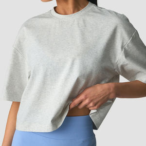 Diseña tu propio estilo, recién llegado, Camiseta corta de gran tamaño para mujer, ropa de calle, camiseta personalizada con etiqueta privada para mujer - Product Image 3