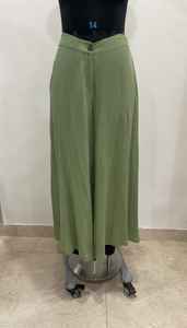 Pantalon élégant léger Georgette Palazzo avec taille élastique Tissu Oxford respirant Teint uni Style d'été décontracté - Product Image 2