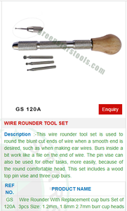 GS 120A Steel Rounder Wire Tool Set for Jewelry and <b>Jewellery</b> Tools - Product Image 2