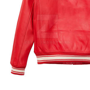 Blouson aviateur en cuir de haute qualité à la mode pour hommes 2025 meilleur design veste d'hiver pour hommes - Product Image 4