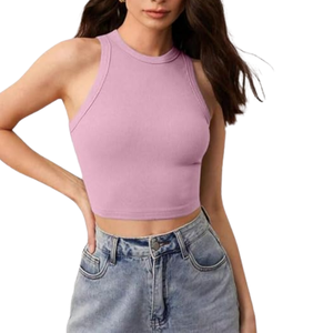 Women's Knitted Eco-Friendly Cotton Tank <b>Tops</b> Fitness Gym Activewear Soft Breathable Summer OEM Bulk Wholesale - Product Image 3