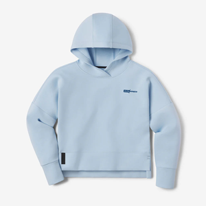 เสื้อฮู้ดลำลองของผู้หญิงผ้า320กรัมย้อมสีล้วนมีฮู้ดด้านหน้าราคาถูกสไตล์ใหม่สำหรับฤดูหนาว - Product Image 1