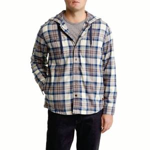 Veste chemise en flanelle à carreaux matelassée à manches longues pour hommes Vestes personnalisées pour hommes - Product Image 2