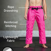 Kimono Profesional de Jiu Jitsu Blanco Liso / Kimono de BJJ Personalizado Rosa para Mujer