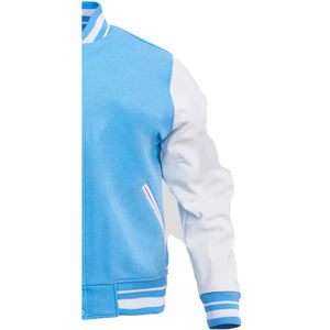 Chaqueta Varsity de Piel de Oveja Genuina Personalizada al por Mayor de Fábrica, Diseño OEM, Transpirable, Resistente al Viento, de Alta Calidad para Hombre - Product Image 5