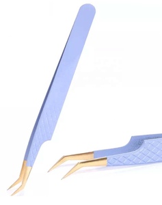 Pince à cils en acier inoxydable rose OEM avec pince à épiler personnalisée de marque privée avec le logo de votre marque - Product Image 4