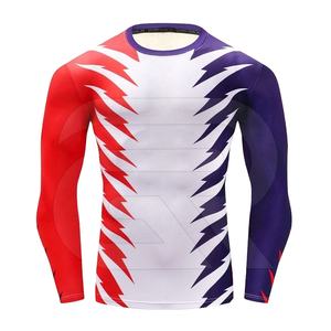 Protector contra sarpullidos de compresión para hombres, Manga corta personalizada, manga larga, secado rápido, transpirable, protección Uv, equipo para deportes acuáticos - Product Image 1