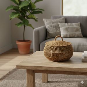 งานฝีมือจากเส้นใยมะพร้าวแบบมีฝาปิด - Product Image 4