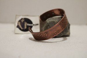 <b>Viking</b> Copper Cuff <b>Bracelet</b> Stylish Indian Metal Crafts Megnetic Man's Copper Cuff <b>Bracelet</b> Artificial Jewelry From Tradnary - Product Image 3