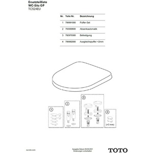 Couvre-siège de toilette TOTO Softclose Slim Design pour MH/MH RP/GP - Product Image 4