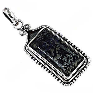 Collier pendentif en argent 925 avec pierre bleue, plaqué rhodium, charme en or rose et platine, cadeau pour femme - Product Image 3