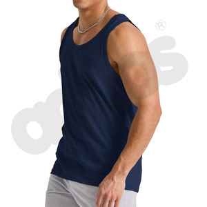 Camisetas sin mangas para hombre, chaleco sólido de algodón 100%, camisetas sin mangas transpirables para hombre, camiseta interior cómoda para correr informal ajustada para gimnasio para hombre - Product Image 5
