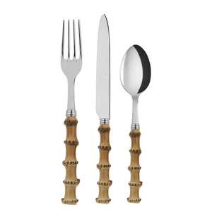 Cuillère en acier inoxydable à tendance de luxe classique excellente poignée en bambou hôtel maison ustensiles de cuisine artisanat utilisé - Product Image 6