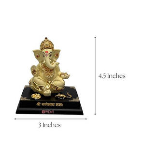 รูปปั้นพระพิฆเนศชุบทอง (4.5นิ้ว) - Product Image 2
