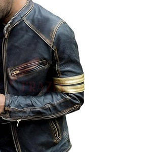 Veste d'hiver en cuir de haute qualité pour hommes au meilleur prix Concevez vos propres vestes de mode en cuir vieilli - Product Image 3