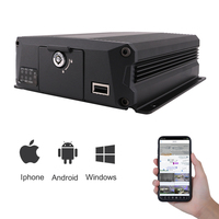 Enregistreur vidéo numérique (NVR) 4 canaux CMSV6 4G GPS H.265 IPC, double carte SD pour véhicules, bus, camping-cars, avec interface d'enregistrement professionnelle
