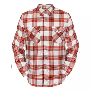 Chemises en flanelle personnalisables à carreaux de buffle rouge et noir avec chemise en Kevlar homologuée CE pour la moto et la poche utilitaire - Product Image 5