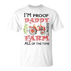 T-shirt pour enfants - Je prouve que papa ne fait pas la ferme toute la journée pour les filles et les garçons agriculteurs - Vêtements promotionnels - Product Image 1