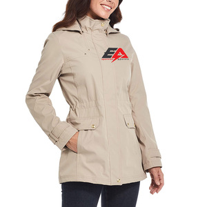 Veste d'hiver légère Softshell pour femme avec col zippé à capuche Manteaux d'extérieur en grande taille - Product Image 1