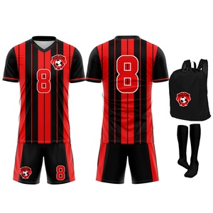 Uniforme de Fútbol Personalizado de Alta Calidad, Transpirable, 100% Poliéster, 220g, Manga Corta, Color Sólido, con Logotipo Frontal para Equipos Deportivos - Product Image 5
