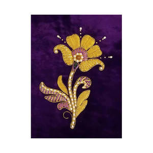 Parches Bordados a Mano con Cuentas Doradas de Cobre, Alambre de Dabka, Broches Personalizados de Alta Calidad, Servicio OEM, Marca UB, 20 Pares - Product Image 6