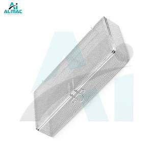 Panier en fil métallique fin ALMAC avec couvercle, support de stérilisation manuelle, organisation sécurisée des instruments médicaux - Product Image 2