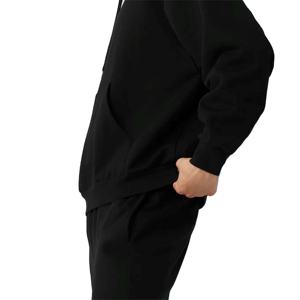 Sweat-shirt à capuche unisexe noir lourd ODM Hiver 6XL Tissu français de haute qualité Logo personnalisé Broderie Sweat-shirt pour homme - Product Image 3