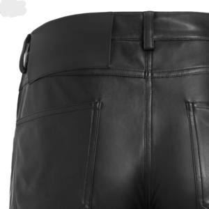 OEM Custom Logo Faux Leather Stacked Flared Bell Bottom Pants Custom Leather Pants Motorcycle Sweatpants <b>Man</b> <b>Trouser</b> 2025 - Product Image 3