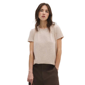 Camiseta de Cuello Redondo de Corte Regular para Mujer, Estilo Casual, 100% Algodón, Transpirable y Ligera, Tallas XS y XXS, Manga Larga para Verano - Product Image 6