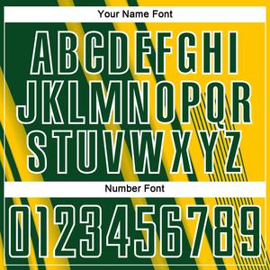 Ensemble de Tenue de Football Professionnelle en Polyester Personnalisable avec Nom, Numéro et Logo d'Équipe – Léger et Séchage Rapide – Vert et Jaune - Product Image 5