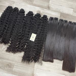 Cheveux humains vierges brésiliens de haute qualité, couleur naturelle, cuticule alignée, faisceaux doublement étirés, boucles ondulées, vendeurs en gros - Product Image 5