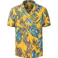 Collection Été 2025 – T-shirt Aloha Hawaïen en Coton Éponge 100% Fabriqué au Pakistan pour Hommes – Conception OEM Personnalisée – Décontracté, Plage, Boutonné