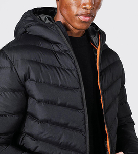 Blouson matelassé unisexe personnalisé en toile avec capuche, moderne, isolé, imperméable et coupe-vent, pour l'hiver, tendance - Product Image 5