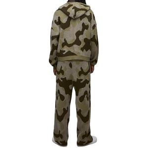 Ensemble de survêtement à capuche pour homme, tendance, en gros, personnalisé, tricoté, logo, streetwear, hiver, respirant, séchage rapide, 100% coton biologique, haute qualité - Product Image 2